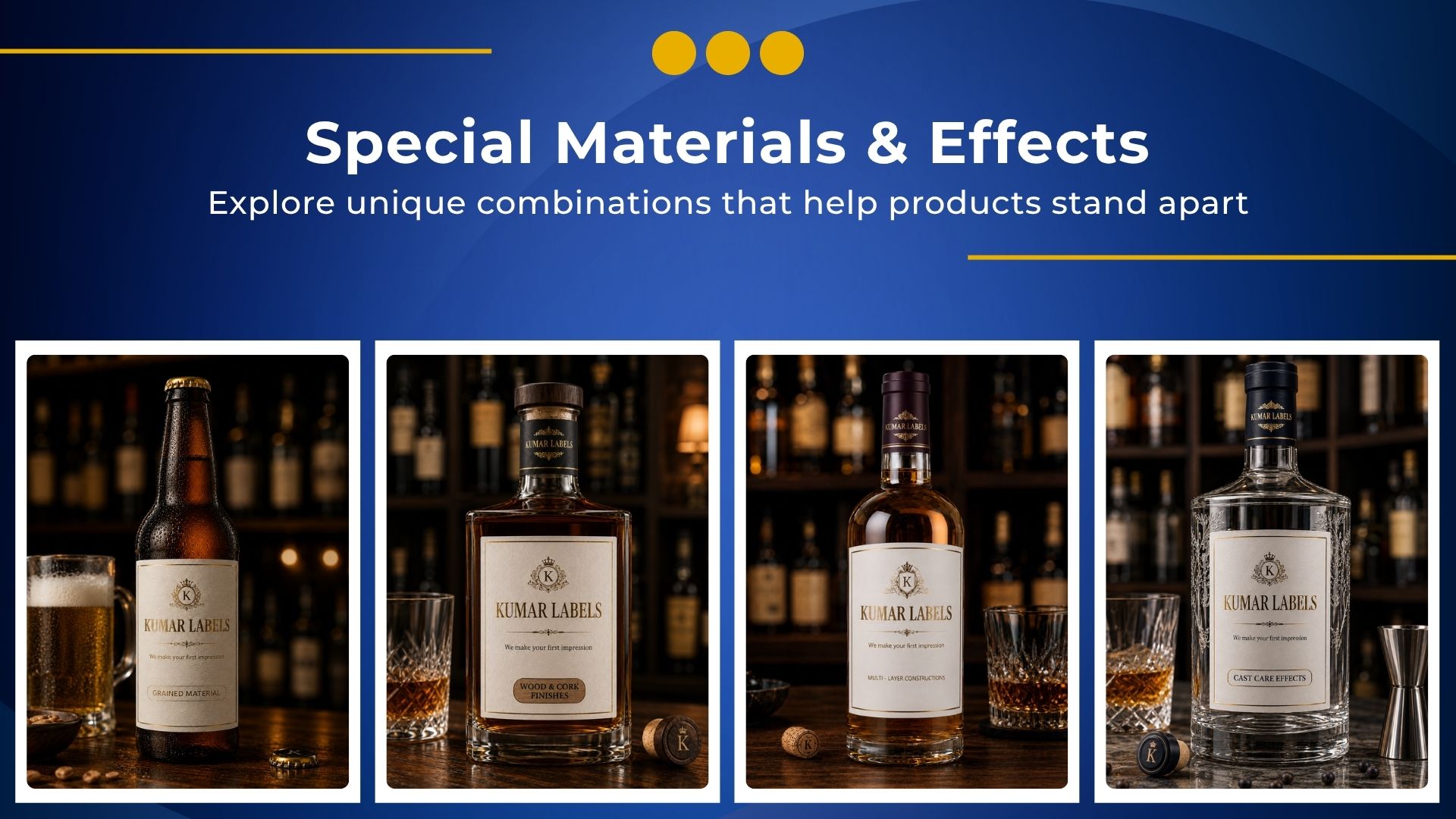 Kumar Labels special materials and effects